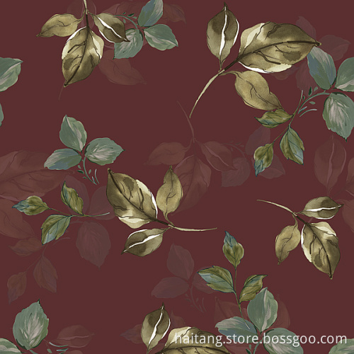 Patterns of Plants Digital Printing Fabric Woven Cloth